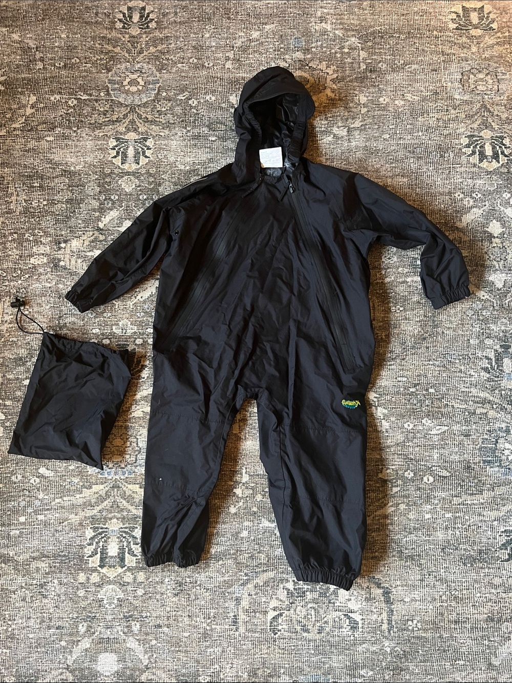 Splashy Black Toddler Rain Suit - Size 4T